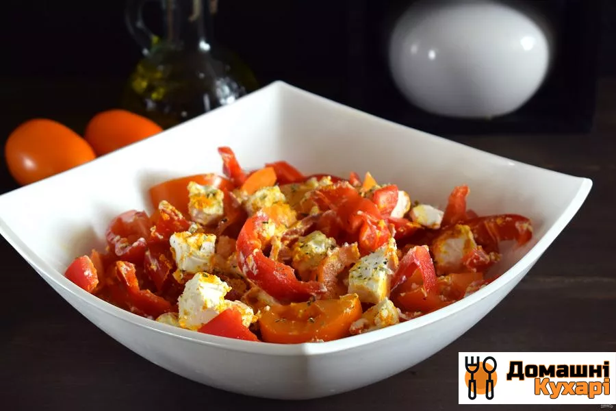 Салат з перцю з фетою і помідорами - фото крок 5