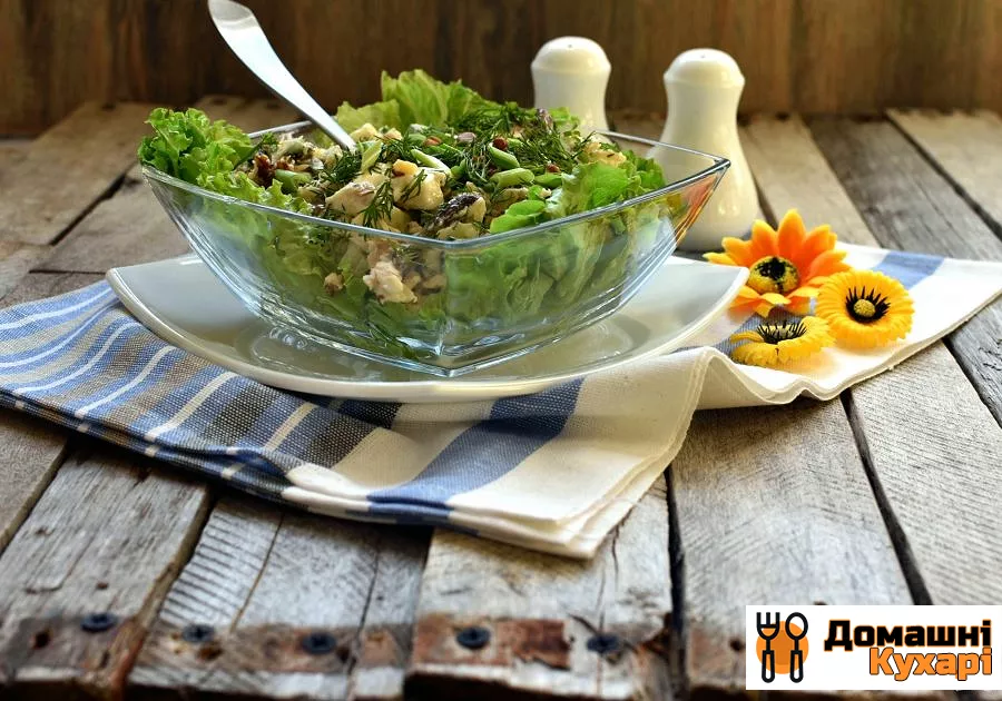 Салат з куркою, грибами і адигейським сиром - фото крок 7