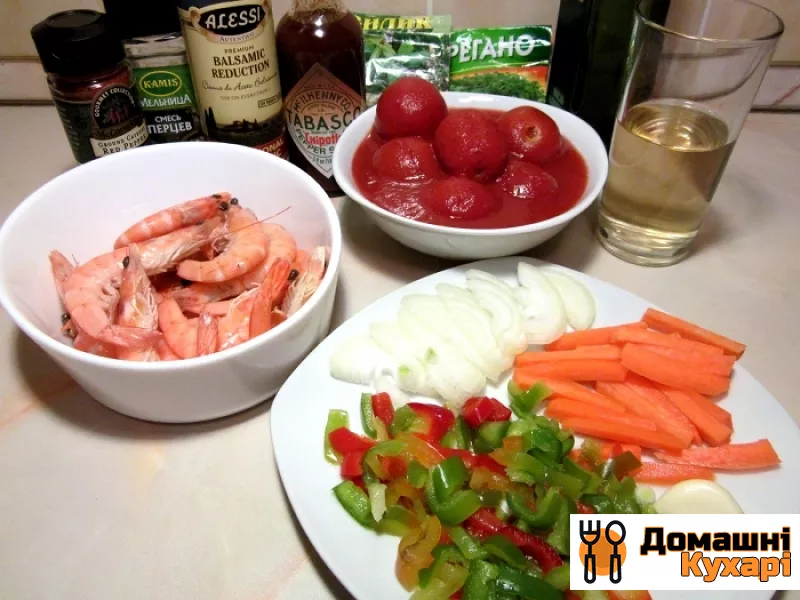 Швидкий томатний суп з креветками - фото крок 1