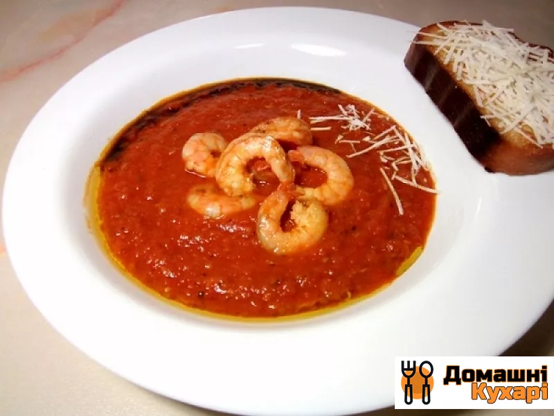 Швидкий томатний суп з креветками - фото крок 5
