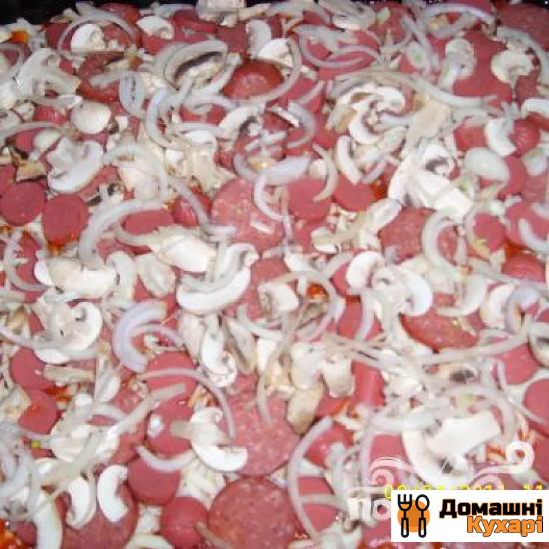 Домашня піца з ковбасою - фото крок 19